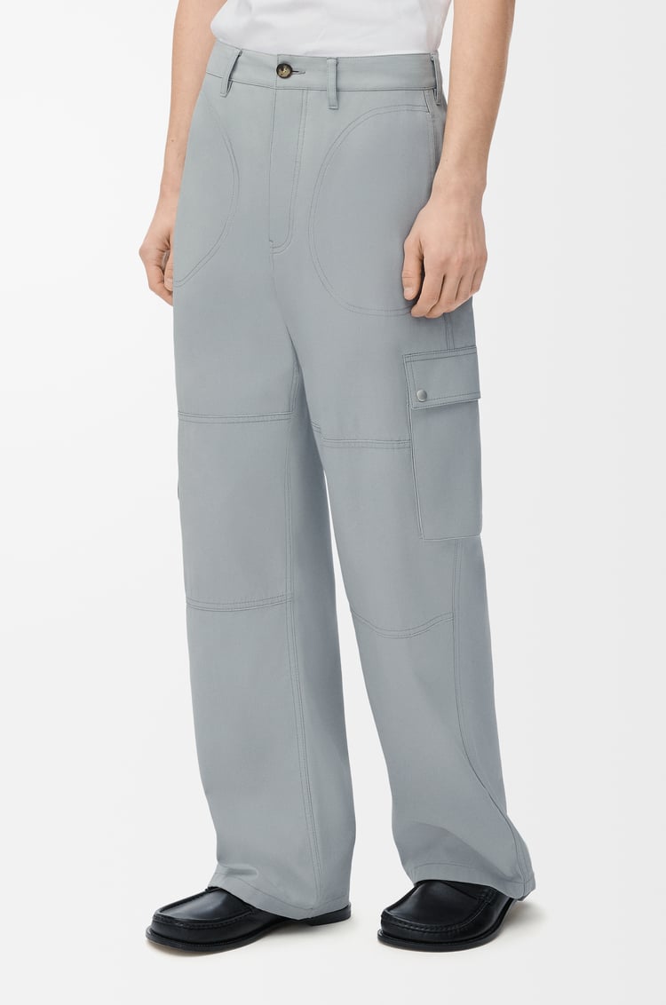 LOEWE Pantalón cargo en algodón Gris Claro