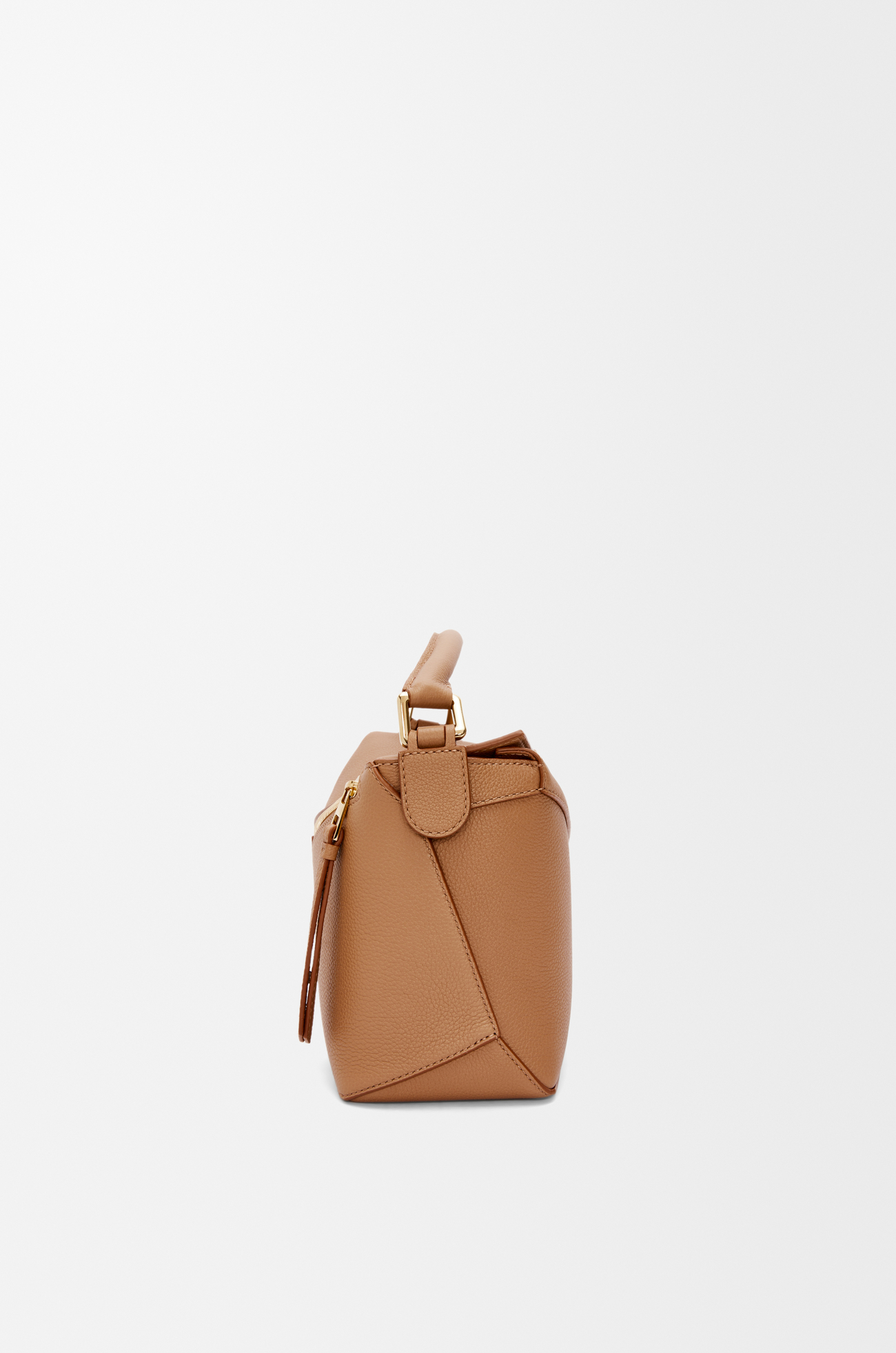 LOEWE 小号柔软粒面牛皮革 Puzzle 手袋 太妃糖色