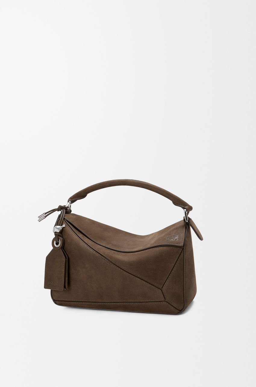 Small Featherlight Puzzle bag in grained nubuck