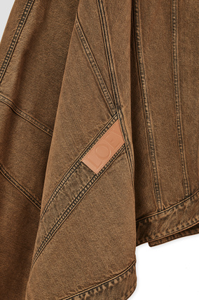 LOEWE Asymmetric jacket in denim Brown plp_rd