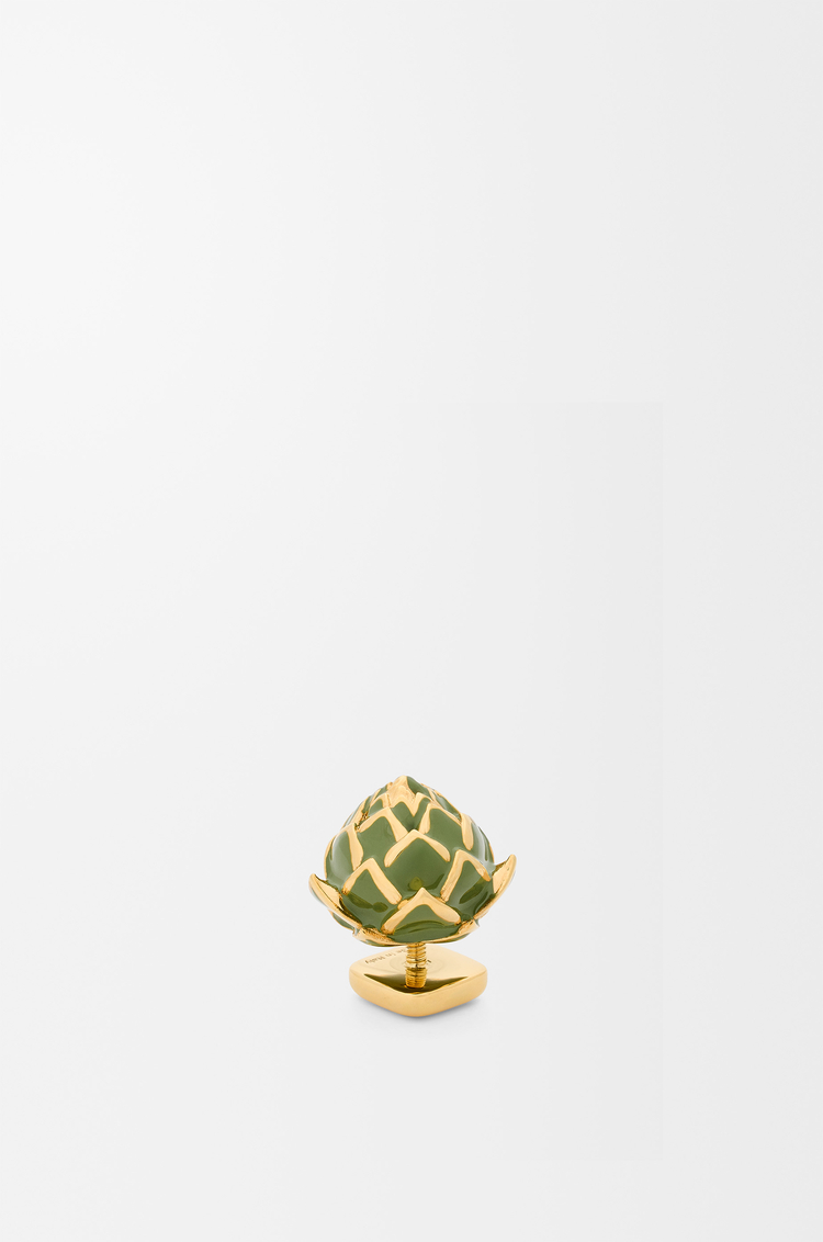 LOEWE Broche artichaut Vert