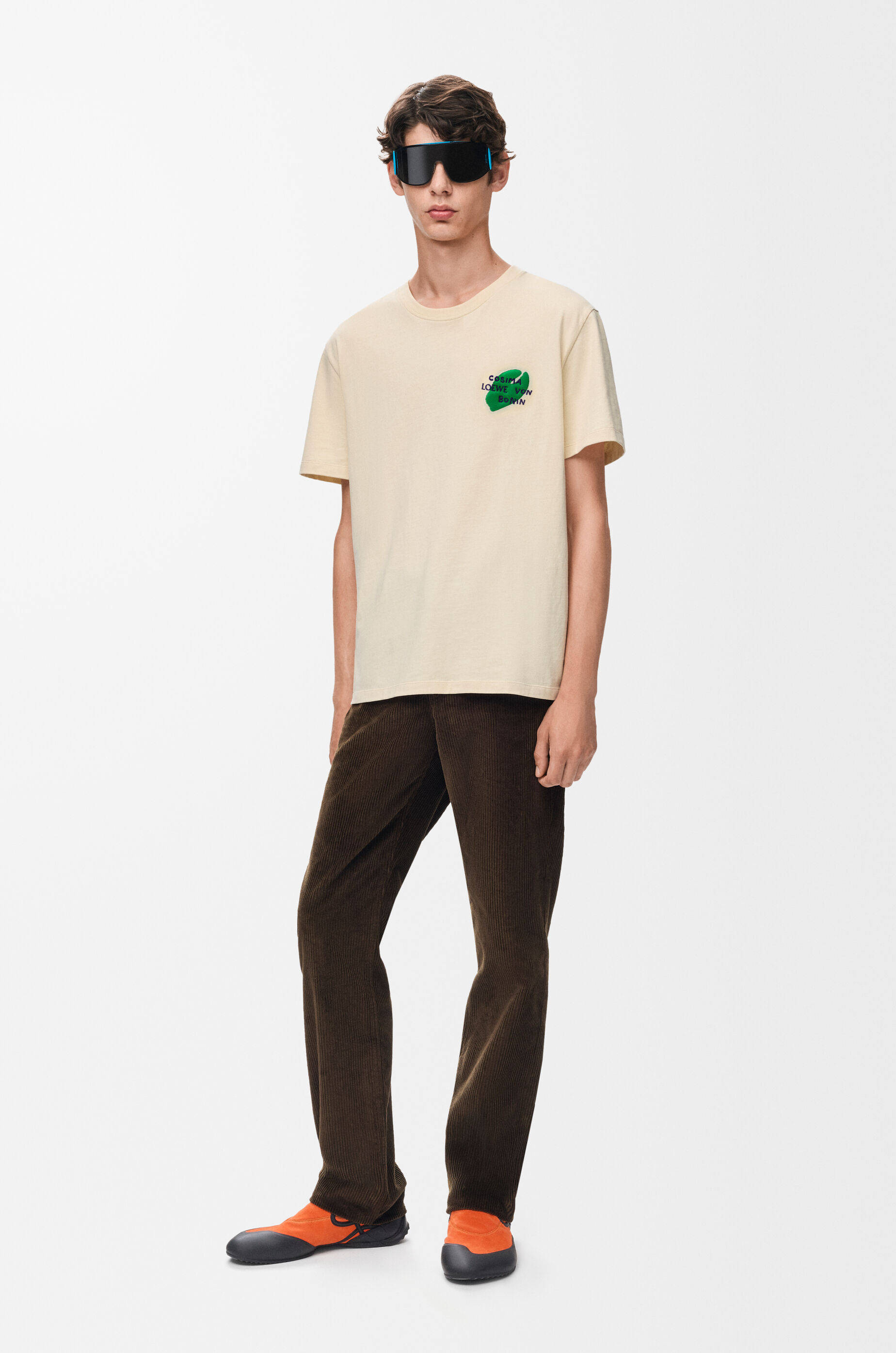Relaxed fit T-shirt in cotton Beige - LOEWE USA Official Website