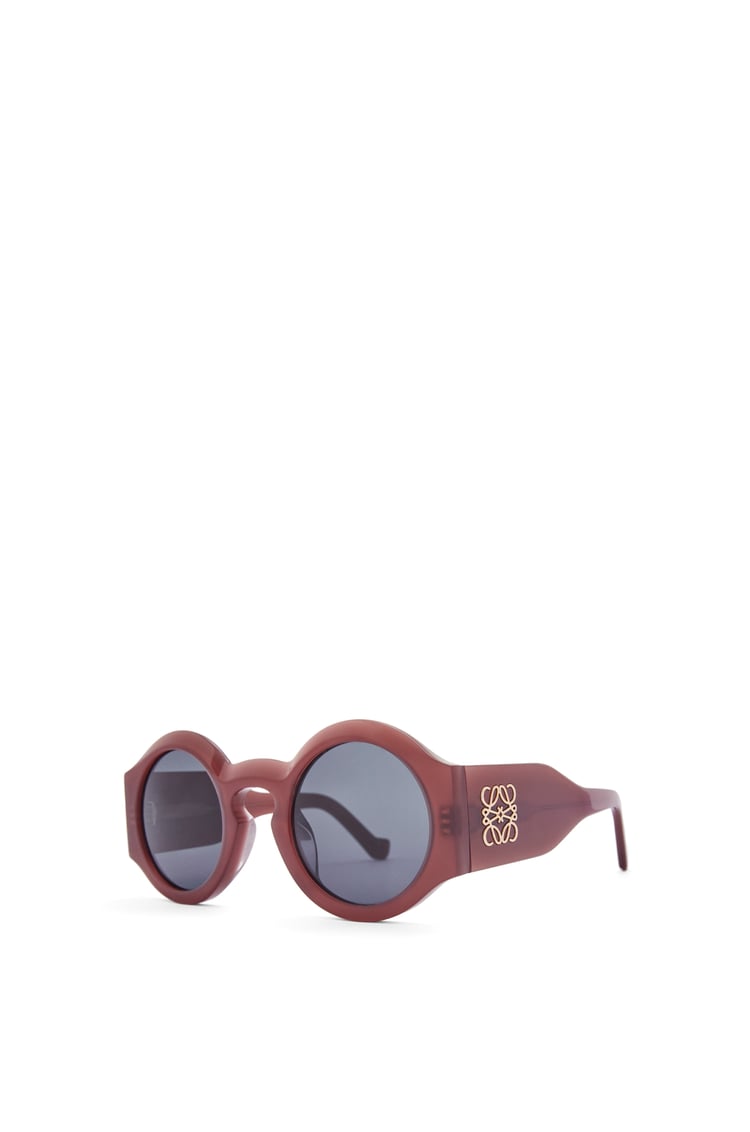 LOEWE Curved sunglasses in acetate Rust