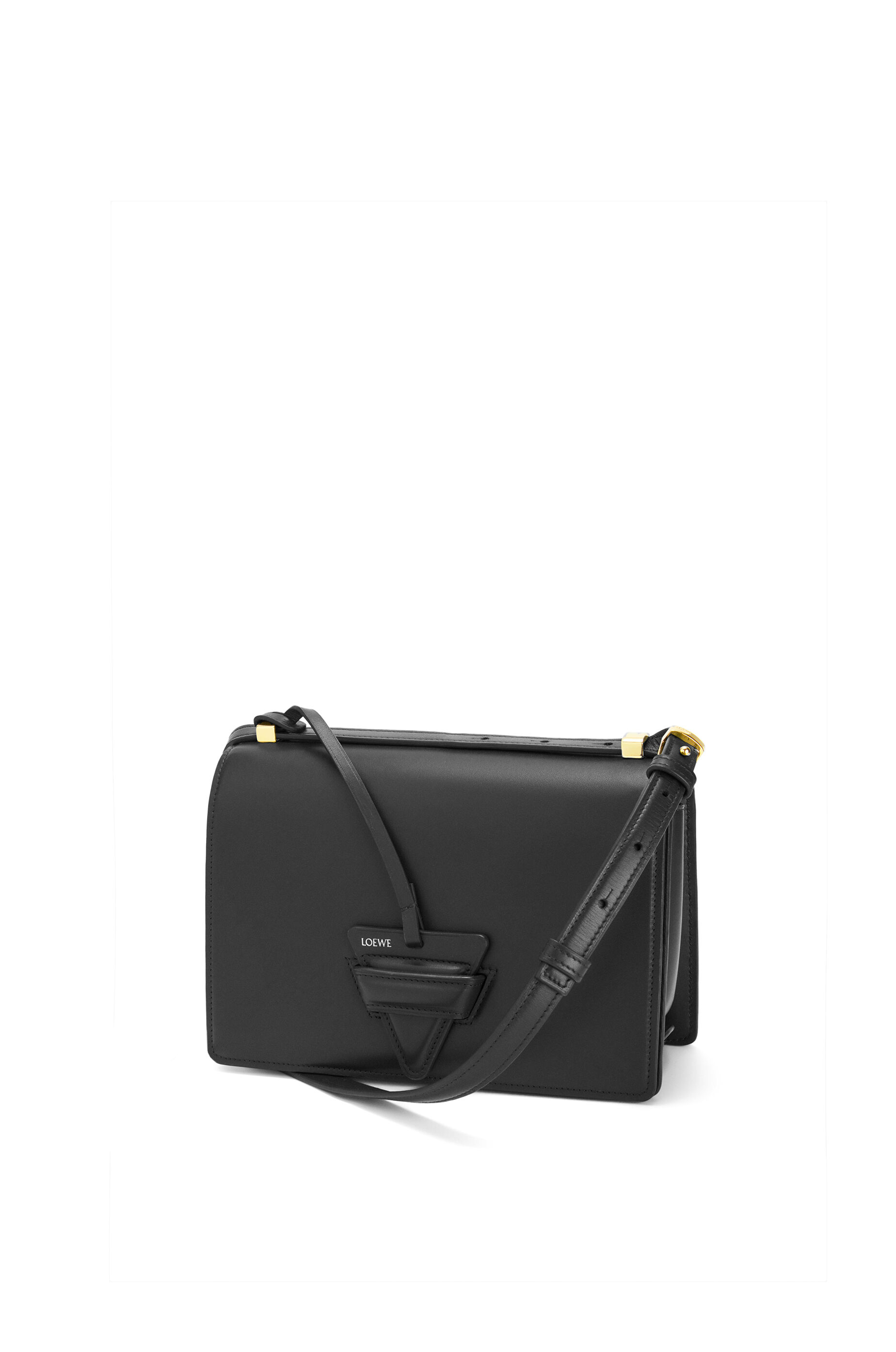 Barcelona bag in silk calfskin Black LOEWE