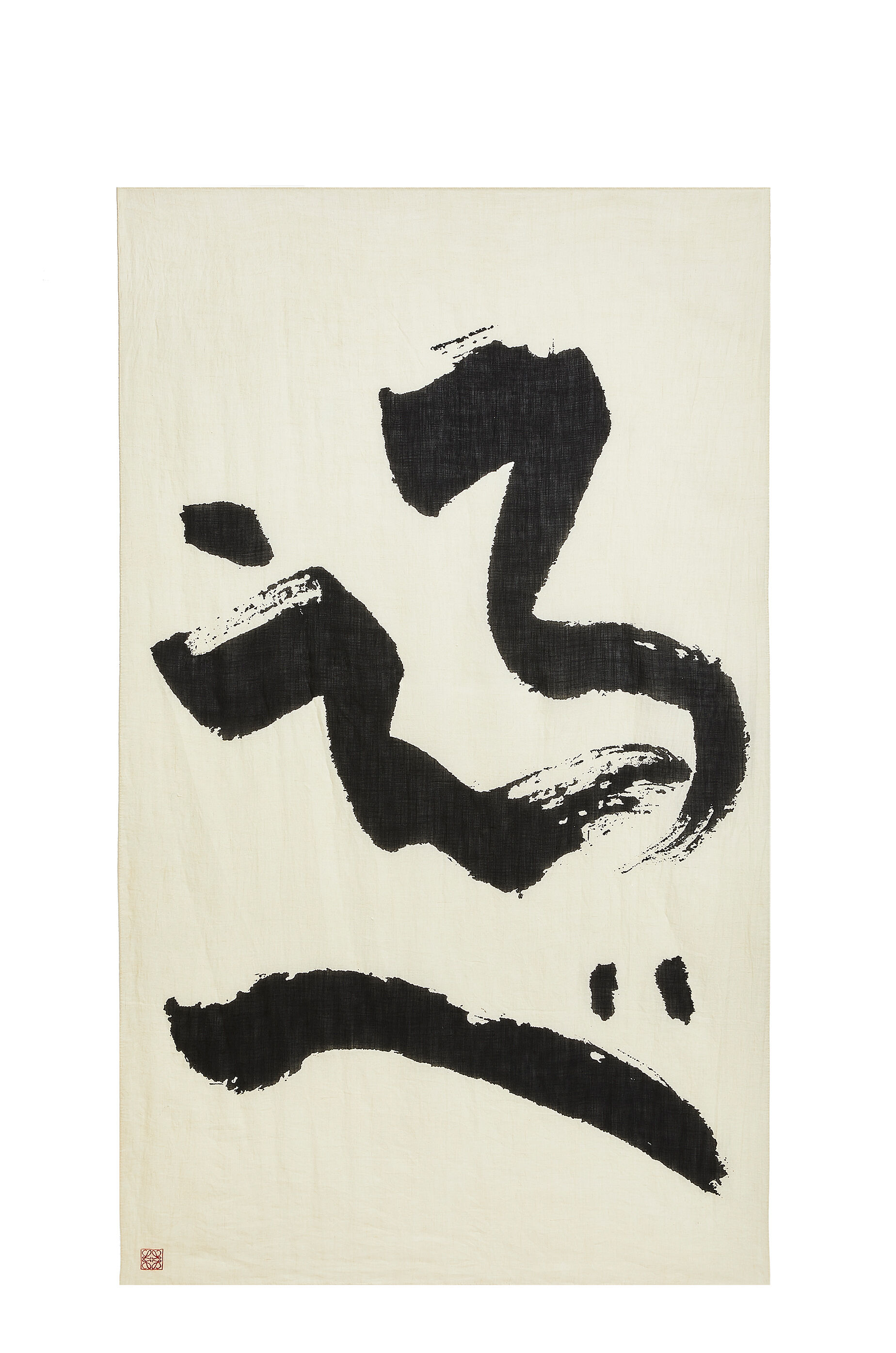 LOEWE 120X200 SCARF CALLIGRAPHY White