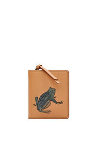 LOEWE Frog compact zip wallet in classic calf Warm Desert