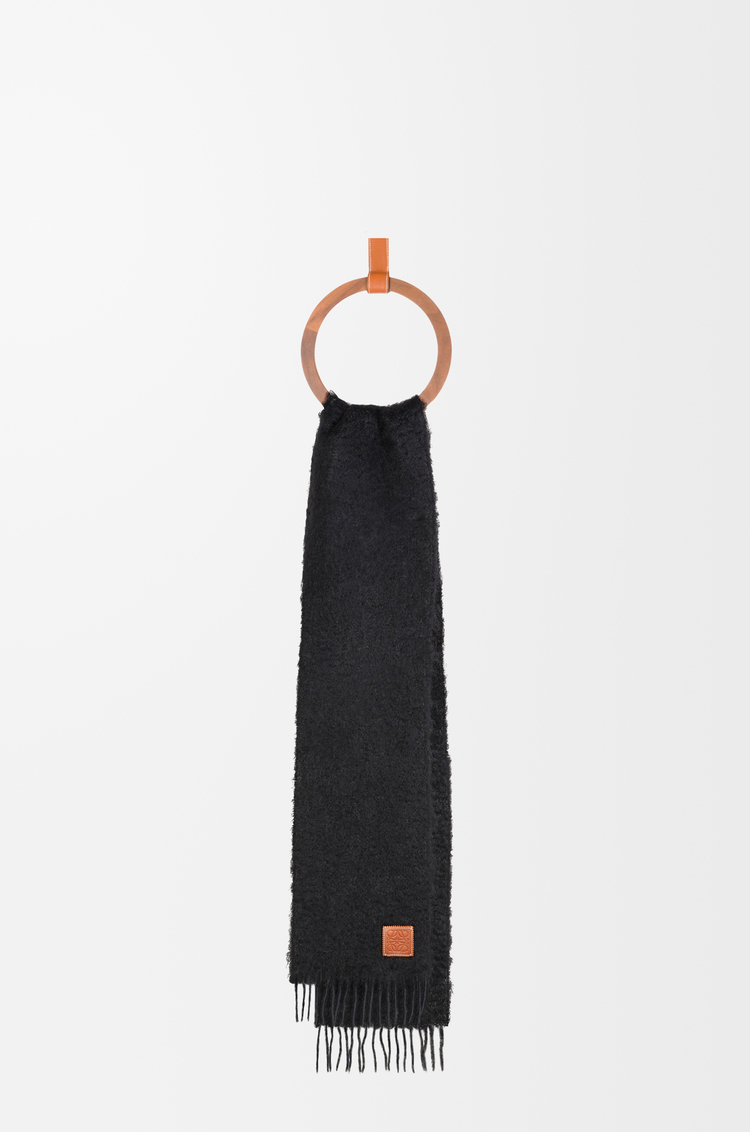 LOEWE Scarf in mohair and wool blend Black
