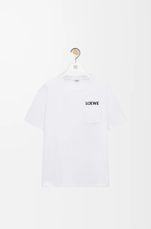 LOEWE Camiseta de corte holgado en algodón Blanco