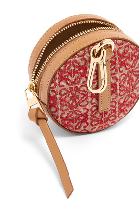 LOEWE Cookie Pouch in Anagram jacquard and calfskin Red/Warm Desert plp_rd