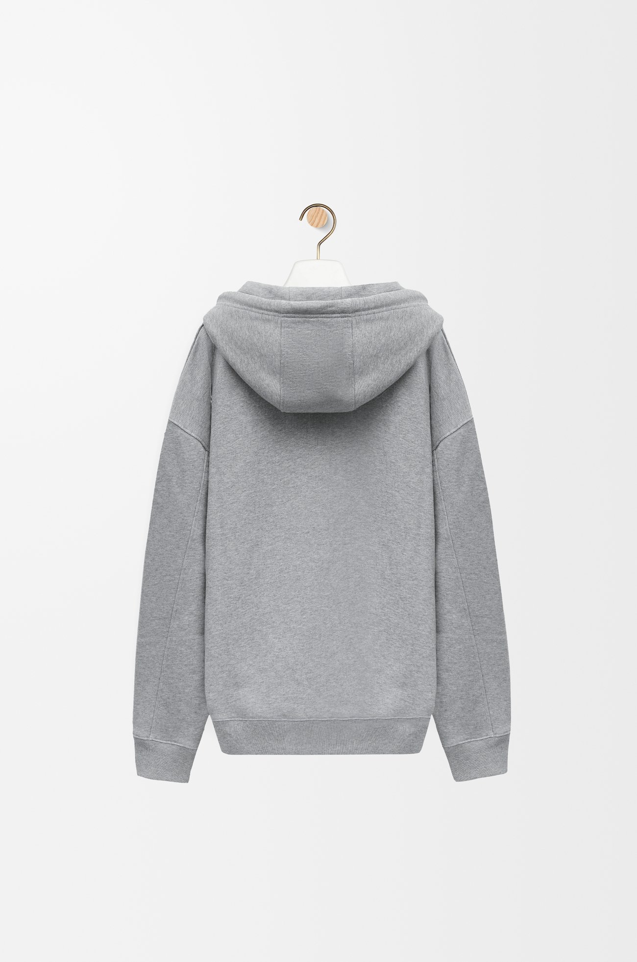 LOEWE Relaxed fit hoodie in cotton Grey Melange