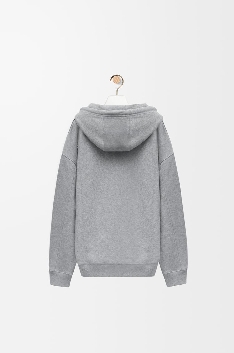 LOEWE Relaxed fit hoodie in cotton Grey Melange