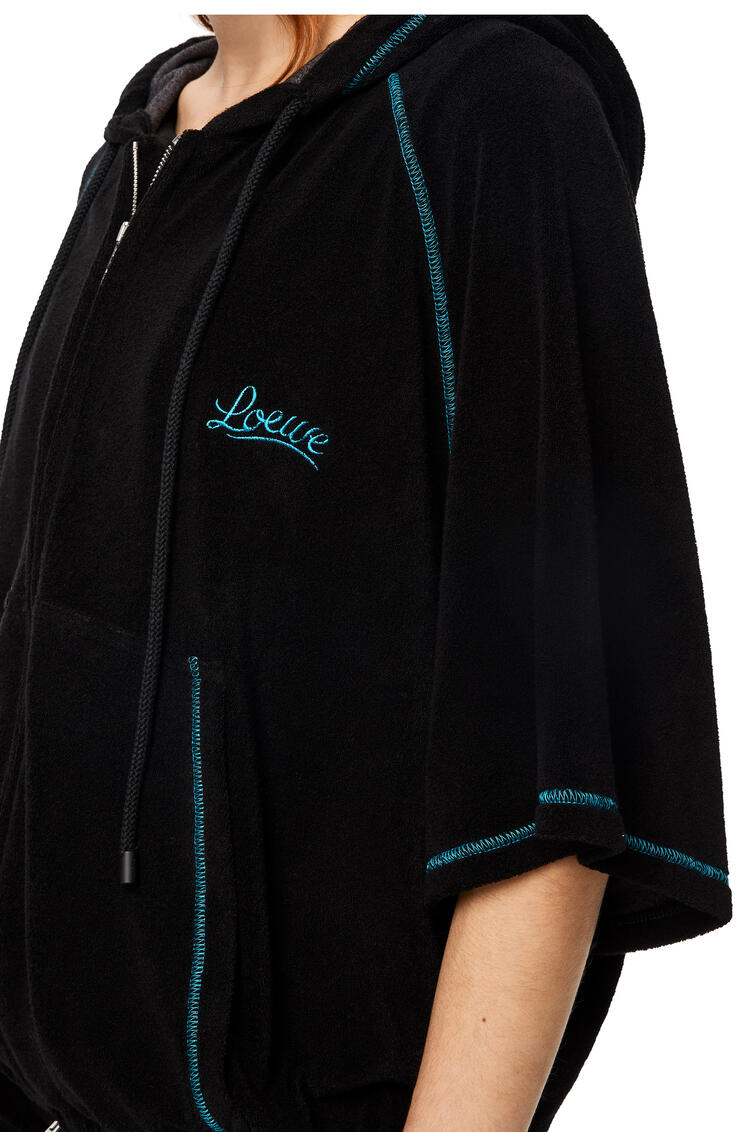 LOEWE Zip up hoodie in cotton Black pdp_rd