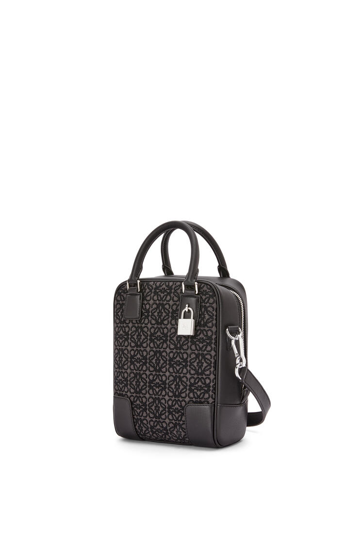 LOEWE Amazona 15 in Anagram  jacquard and calfskin Anthracite/Black pdp_rd