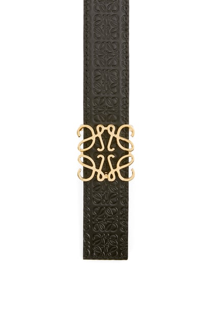 LOEWE Reversible Repeat belt in silk calfskin Black/Gold plp_rd