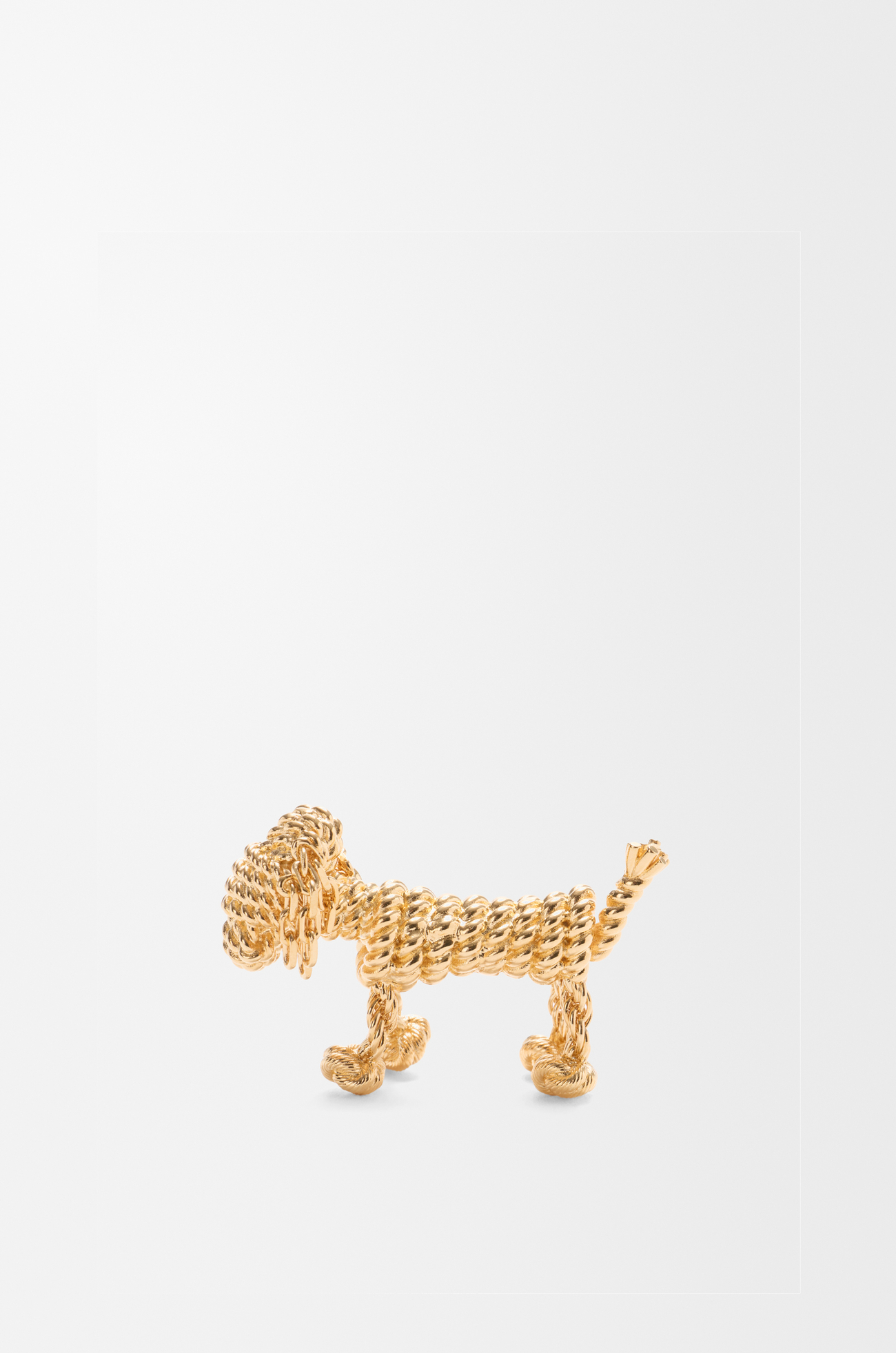 LOEWE Broche Sausage Dog Dorado