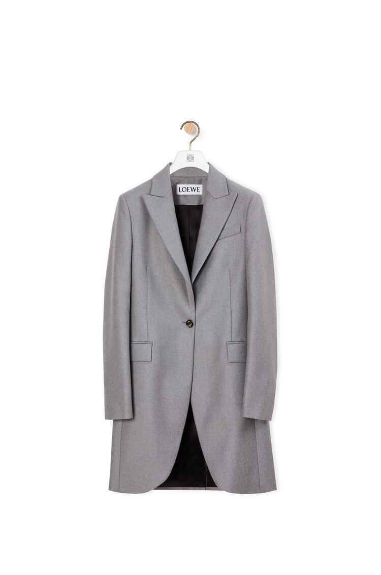 LOEWE Long tailored jacket in wool Grey