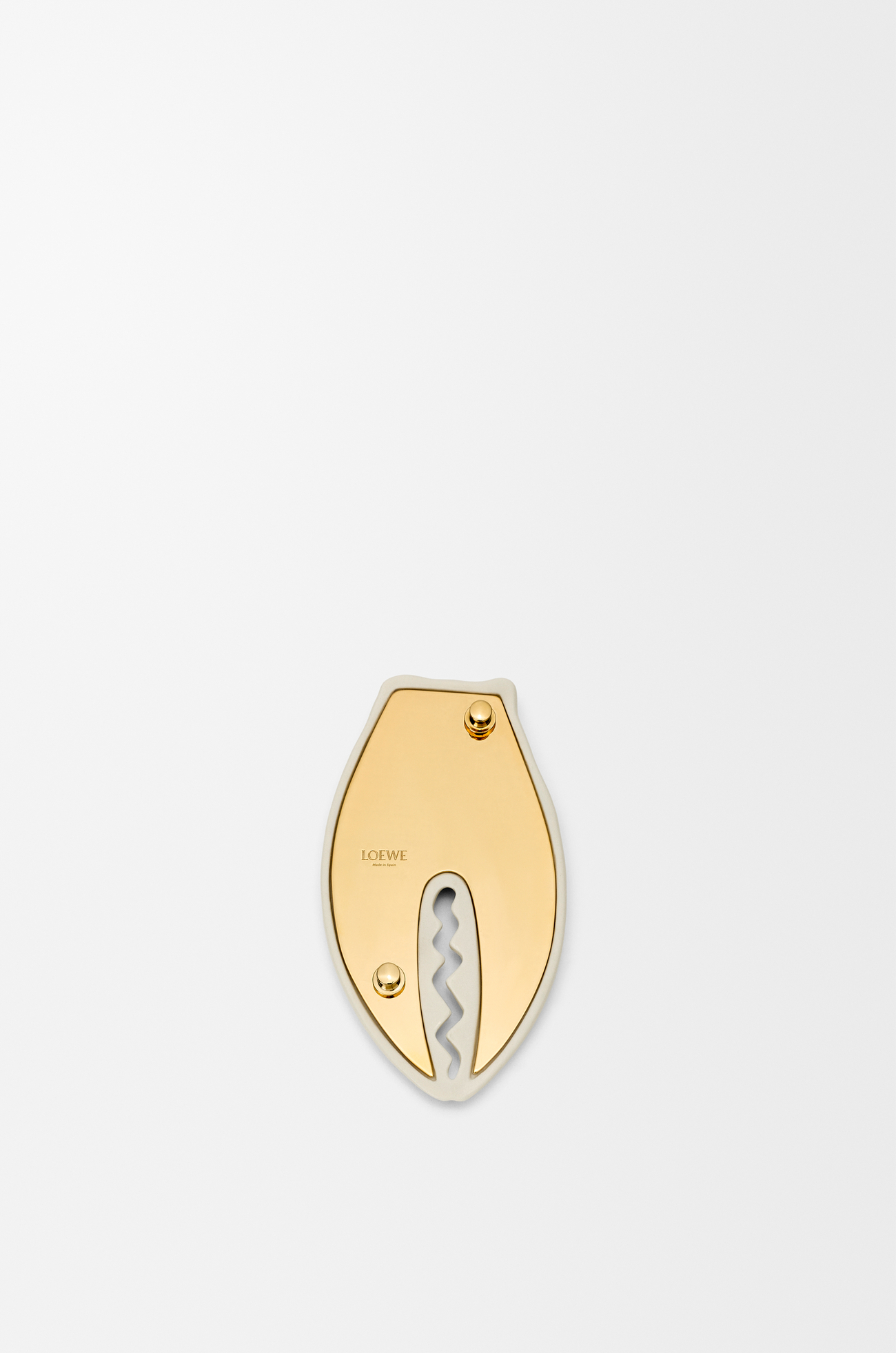 LOEWE 大号陶瓷爪形胸针 米白色