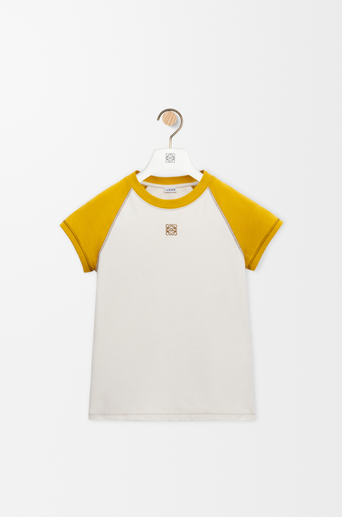 LOEWE Small fit T-shirt in cotton blend Mustard/Bronze