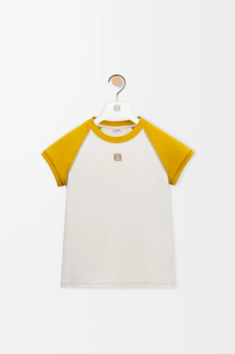 LOEWE Small fit T-shirt in cotton blend Mustard/Bronze