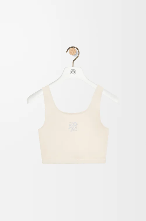 LOEWE Brassière sans couture en jersey technique Ivoire
