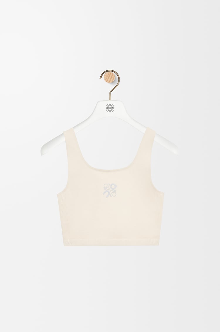 LOEWE Brassière sans couture en jersey technique Ivoire