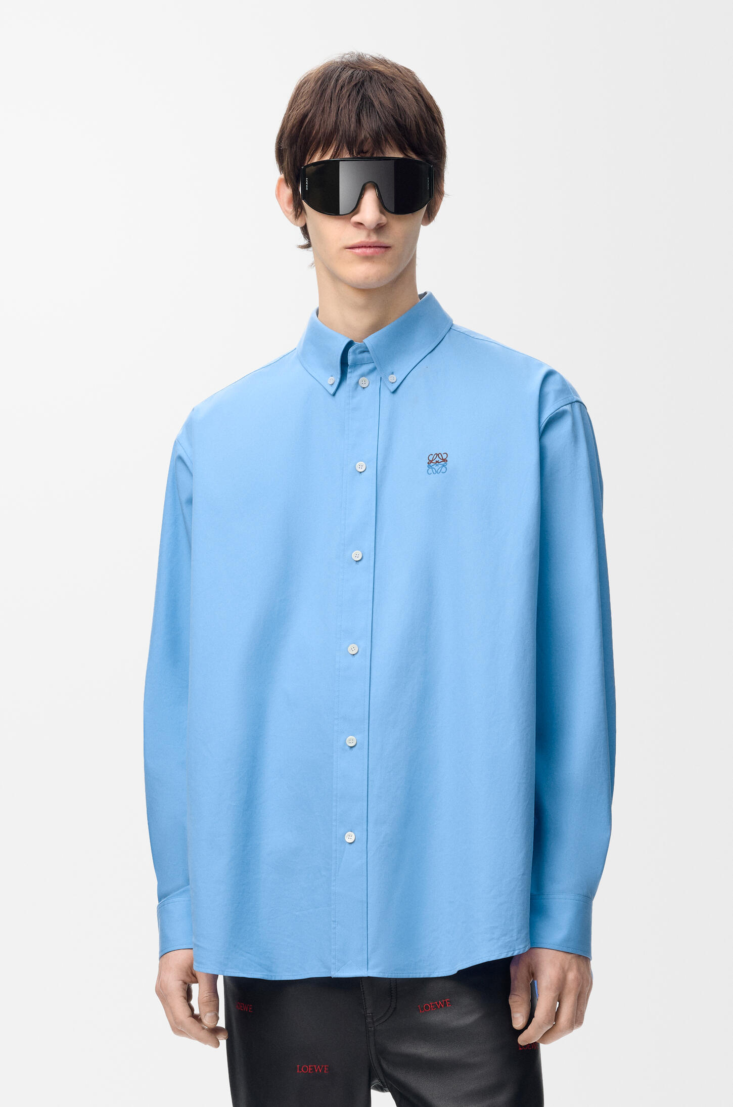 LOEWE Shirt in cotton Light Blue