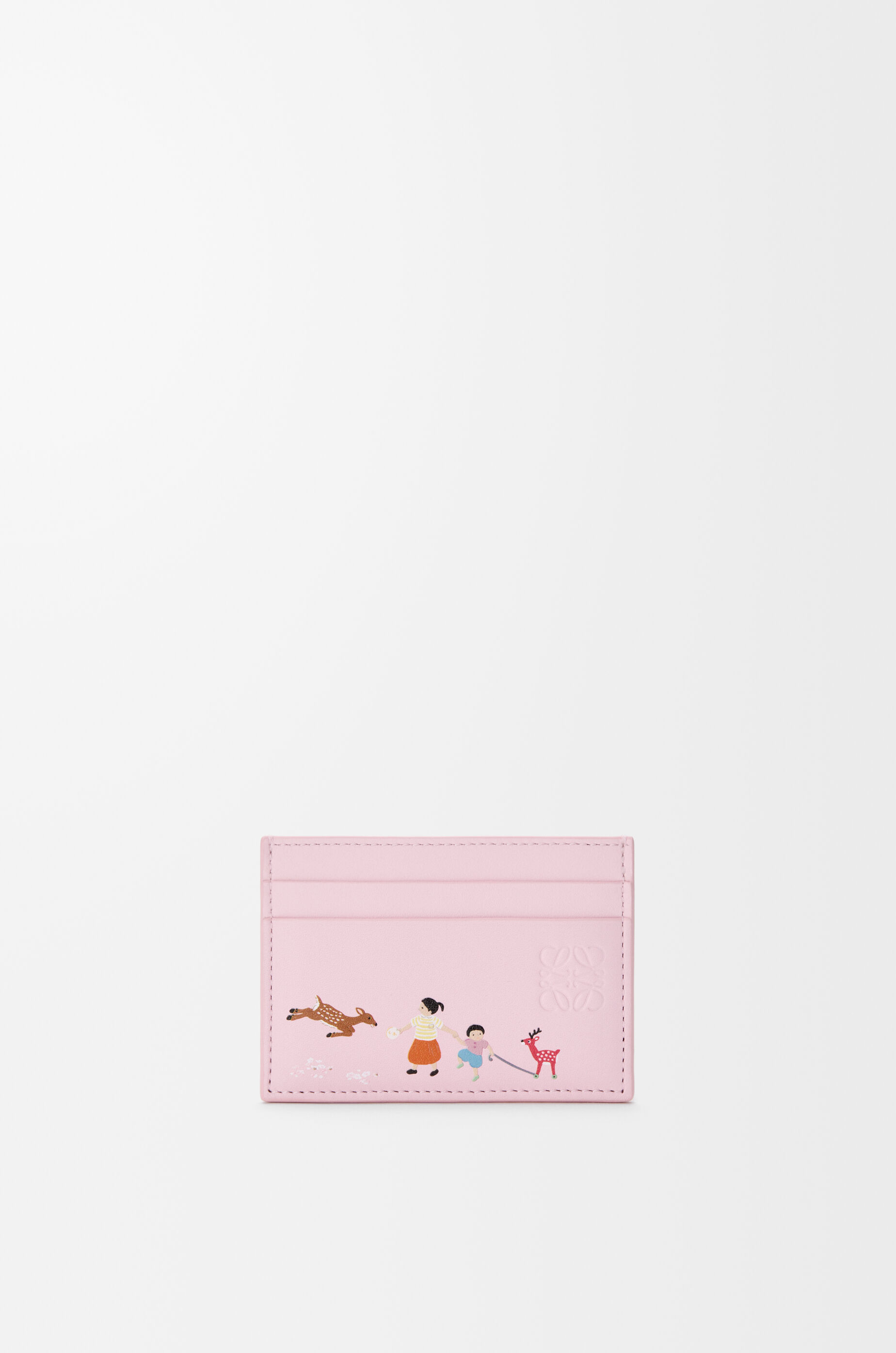 シカ プレーン カードホルダー（ナパカーフ） ピンク - LOEWE Japan