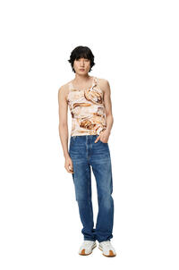 LOEWE Oyster ribbed tank top in cotton Light Beige/Multicolor pdp_rd
