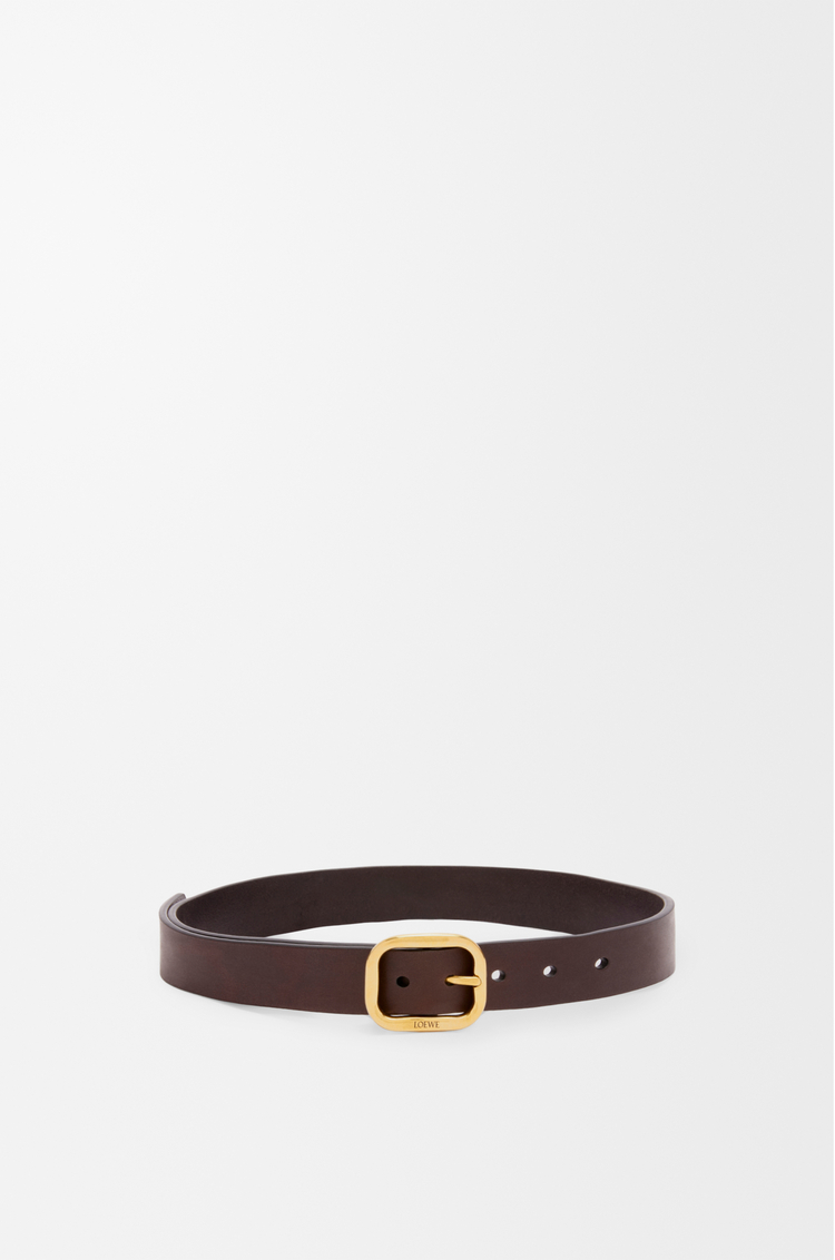 LOEWE Rounded soft belt in classic calfskin  Dark Brown