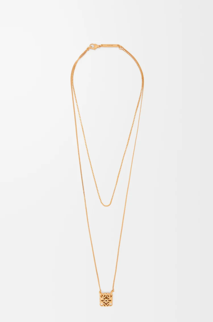 LOEWE Collar Anagram Bombé Dorado