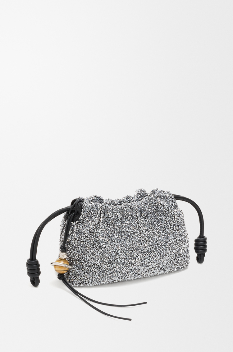 LOEWE Personalisation strap in classic calfskin Black/Palladium