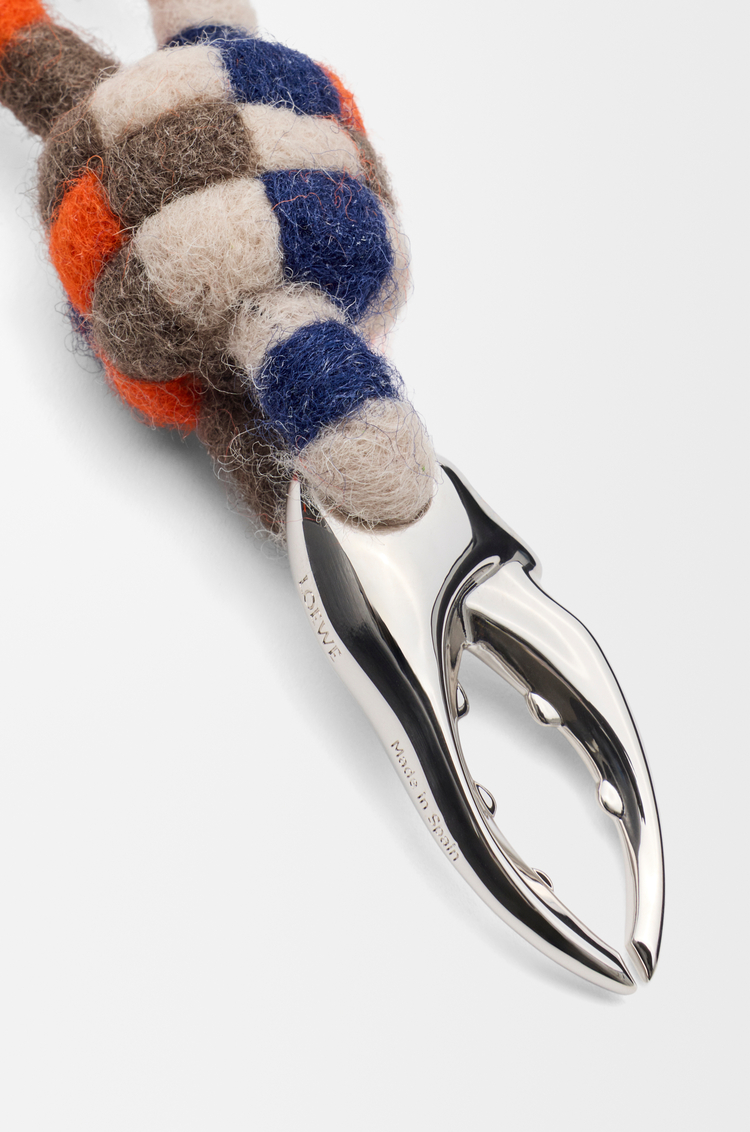 LOEWE Charm Knot Claw Azul/Naranja