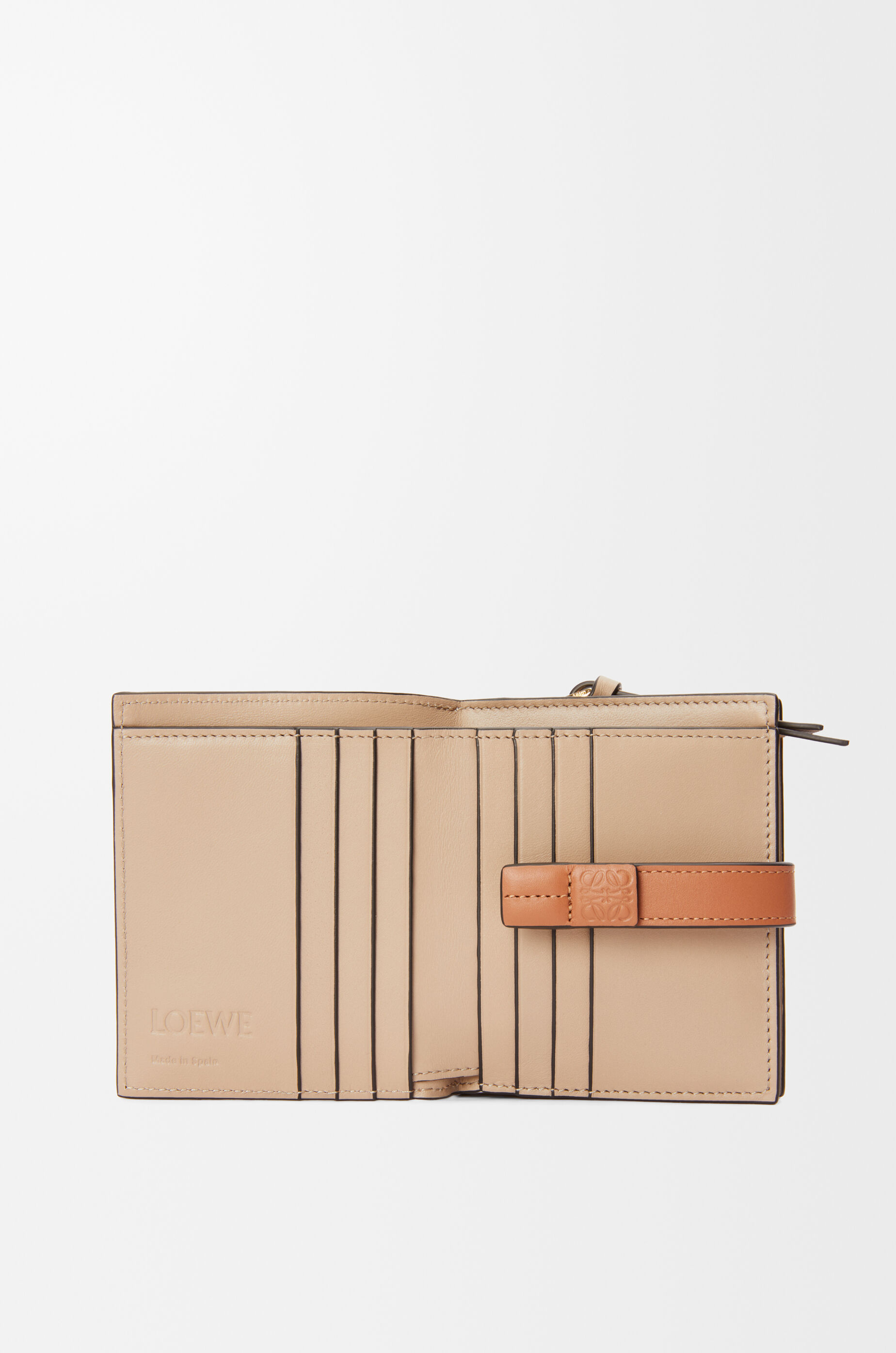 スリムジップ バイフォールド ウォレット（ソフトグレインカーフ） トフィー/タン - LOEWE