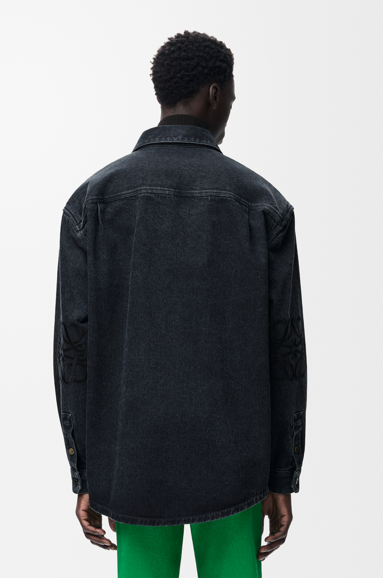 LOEWE Anagram overshirt in denim Black