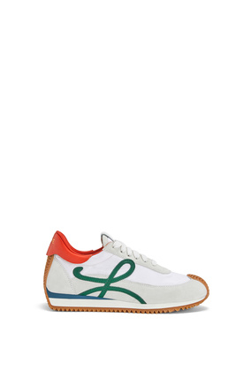 LOEWE 牛皮革和尼龙 Flow 运动鞋
 Soft White/Multicolour plp_rd