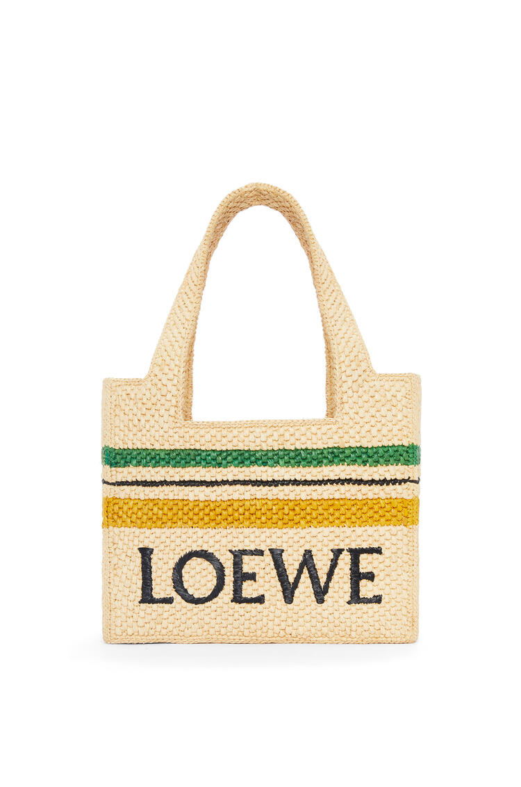 라피아 소재의 스트라이프 Loewe 폰트 토트 백 Natural/Multicolor - 로에베