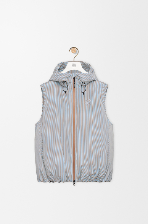 LOEWE Doudoune sans manches en tissu technique Beige/Blue