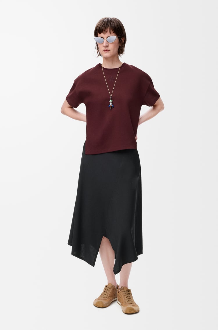 LOEWE アシンメトリー Tシャツ（コットンブレンド） バーガンディ