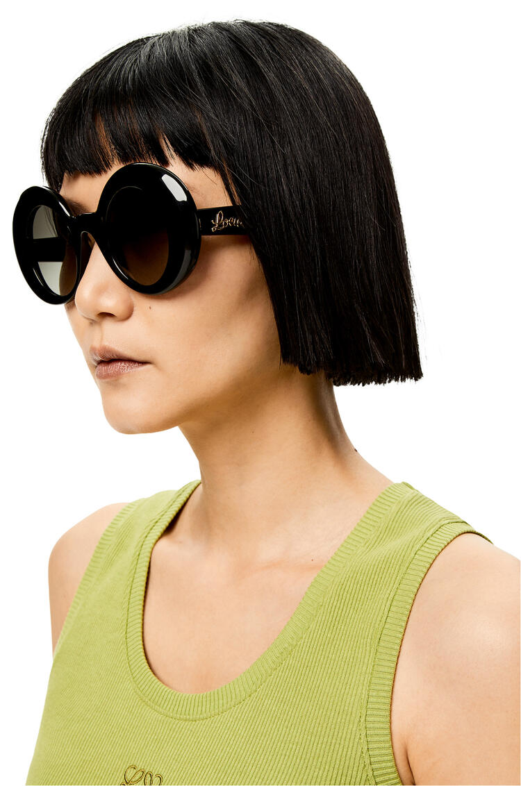 LOEWE Gafas de sol oversize con montura redondeada en acetato Negro