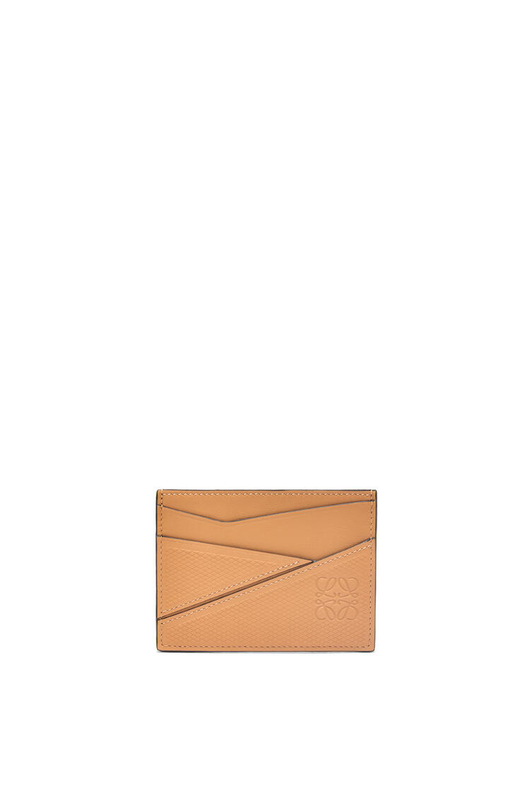 LOEWE Puzzle plain cardholder in diamond calfskin Warm Desert