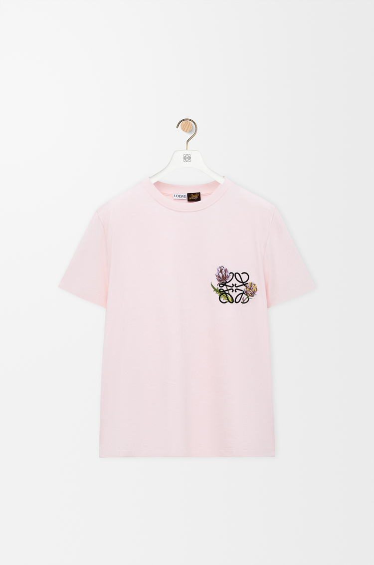 LOEWE 棉質標準版型 T 恤 淺粉紅