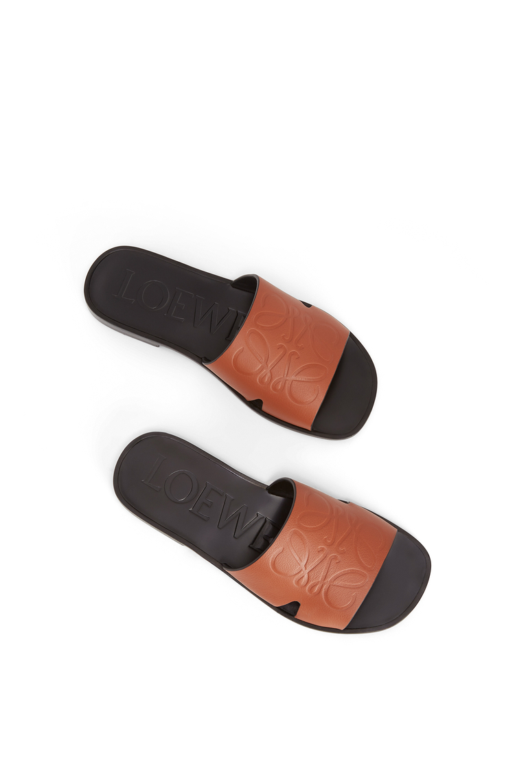 LOEWE Anagram mule in calfskin Rust Red