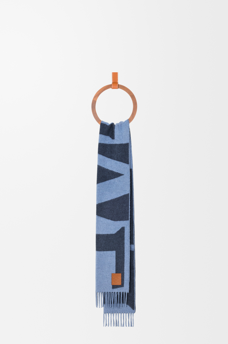 LOEWE スカーフ（カシミヤ） Blue/Dark Blue