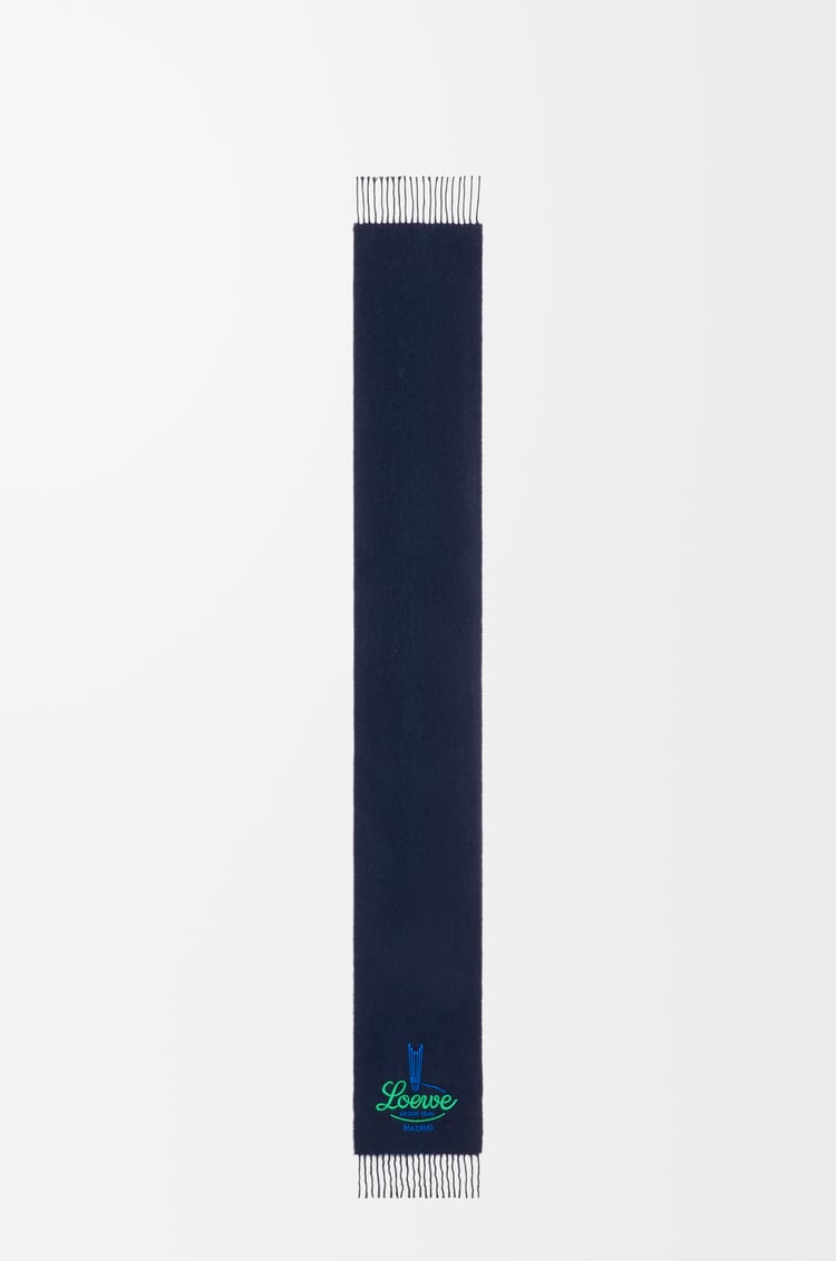 LOEWE Scarf in alpaca and wool Dark Navy