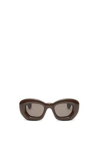 LOEWE Gafas de sol Inflated estilo mariposa en nailon Marrón Oscuro Fw23