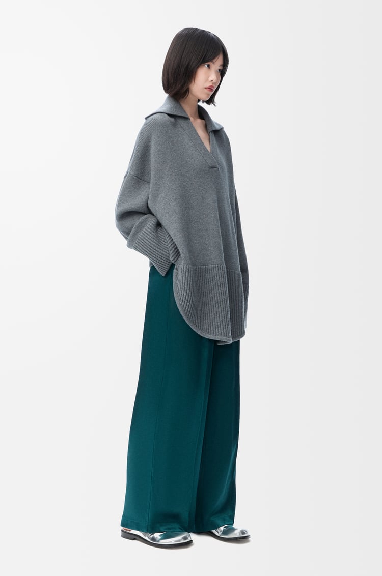 LOEWE Pyjama trousers in silk Dark Green