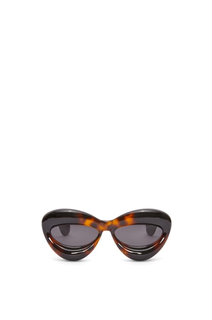 LOEWE Inflated cateye sunglasses in nylon Havana plp_rd