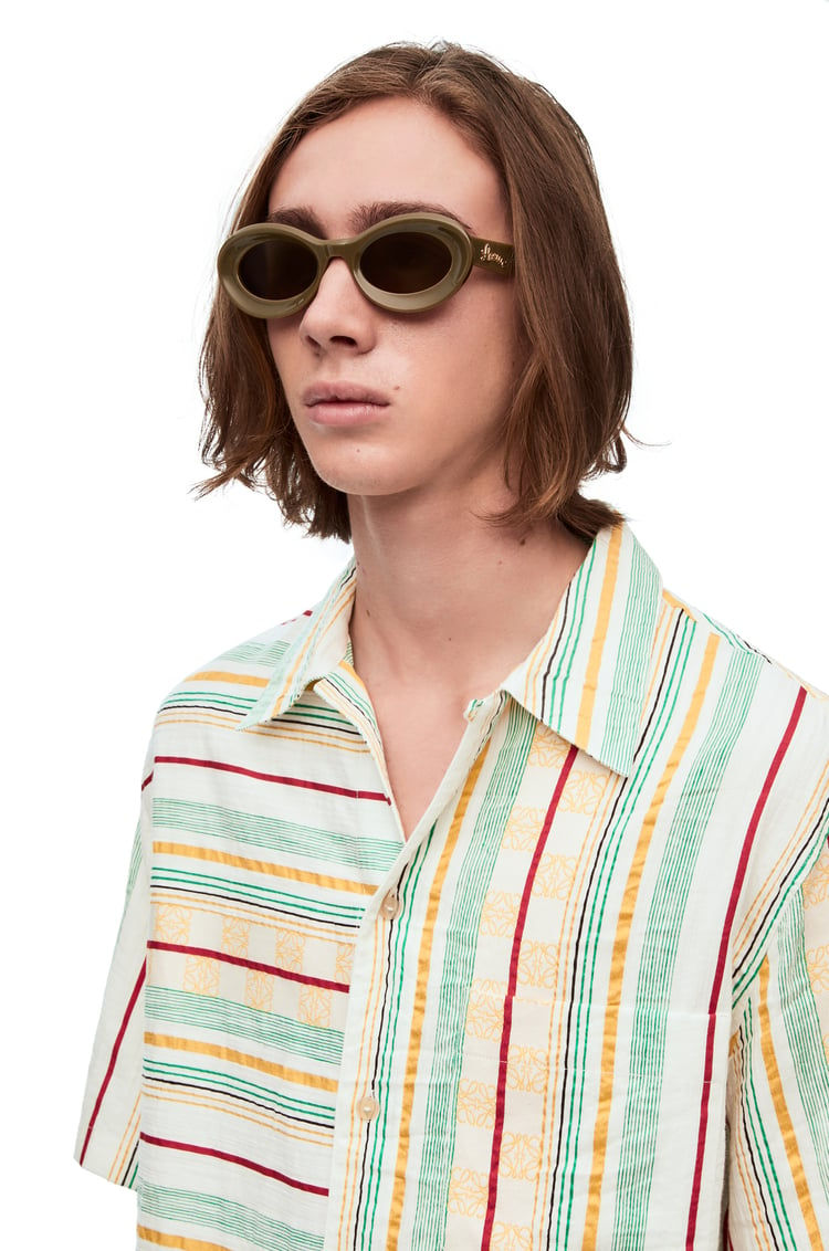 LOEWE Gafas de sol Loop en acetato Khaki Brillante