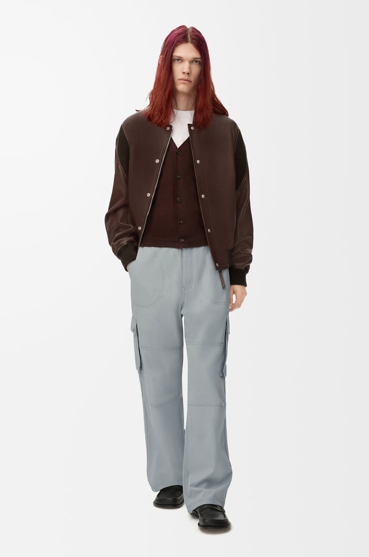 LOEWE Pantalón cargo en algodón Gris Claro