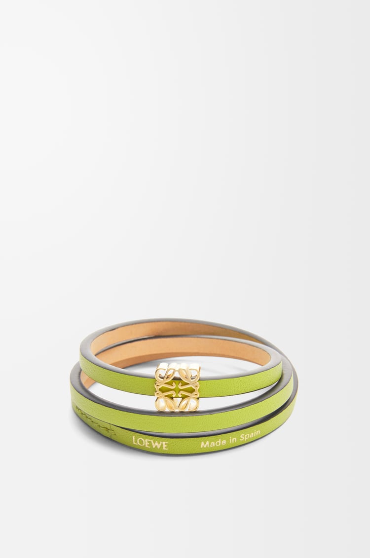 LOEWE Twist bangle in calfskin Anise